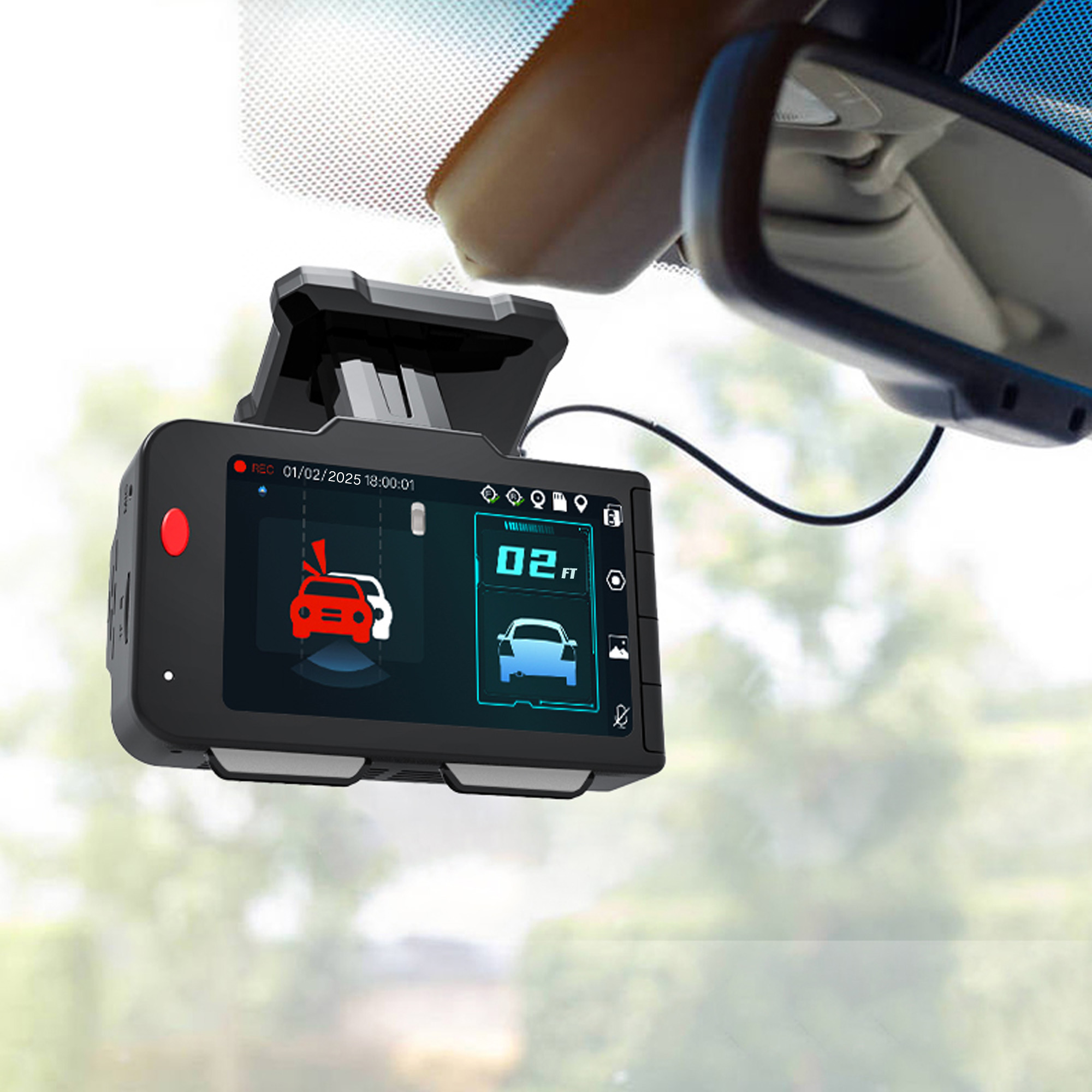 VOXX ACADC5 professionally installed windshield dash camera