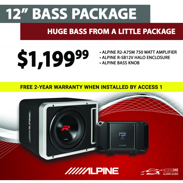 Alpine Single 12 R Series Halo Bass Package