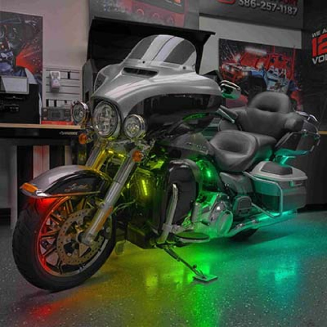 16-Piece Motorcycle Chasing LED Strip Kit