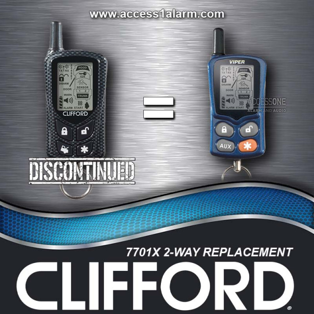 Clifford 7701X Replacement Remote Control - Viper 7701V