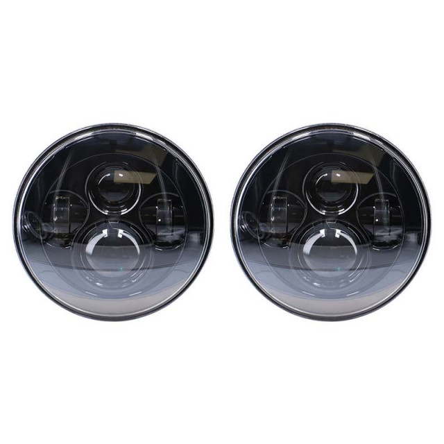 Jeep Wrangler and Gladiator 7" LED Headlight with Black Face