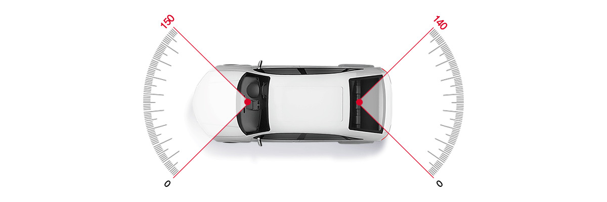 GNET G-ON4 PRO 150-degree front and 140-degree rear viewing angles