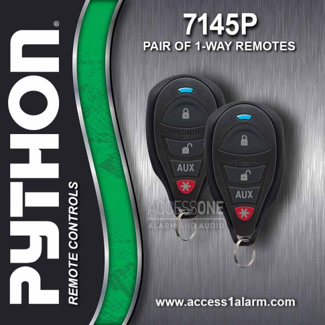 Pair of Python 7145P 4-Button 1-Way Remote Controls 