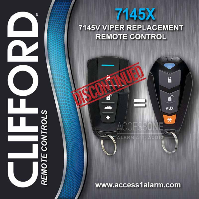 Clifford 7145X 1-Way 1/4-Mile 4-Button Remote Control
