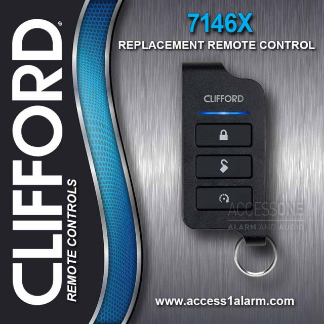 Clifford 7146X 1-Way 1/4-Mile 4-Button Remote Control