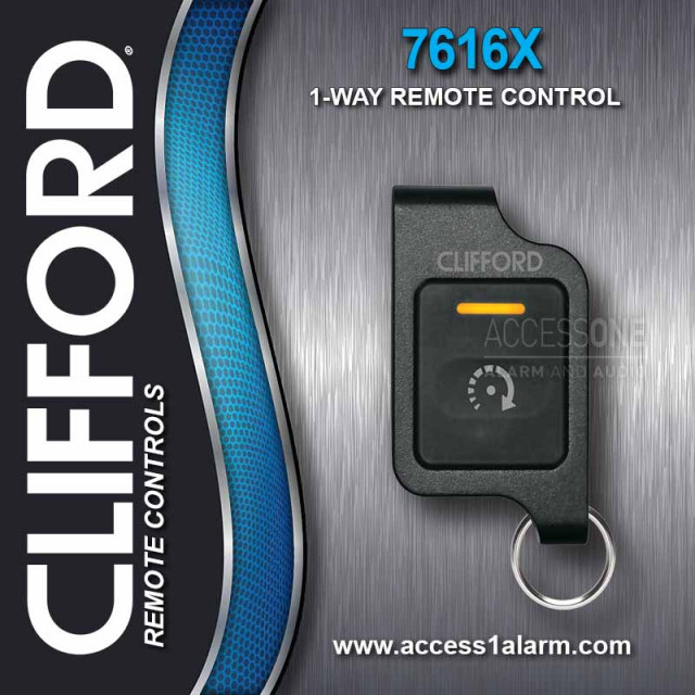 Clifford 7616X 1-Way 1/2-Mile 1-Button Remote Control
