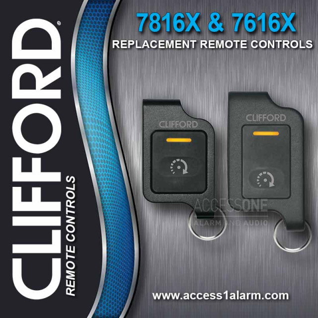 Clifford 7816X and 7616X 1-Button Remote Control Combo