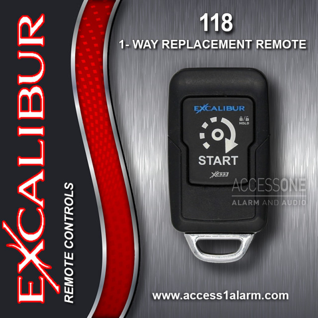 Excalibur 118 1-Way 1/4-Mile Range 1-Button Remote Control