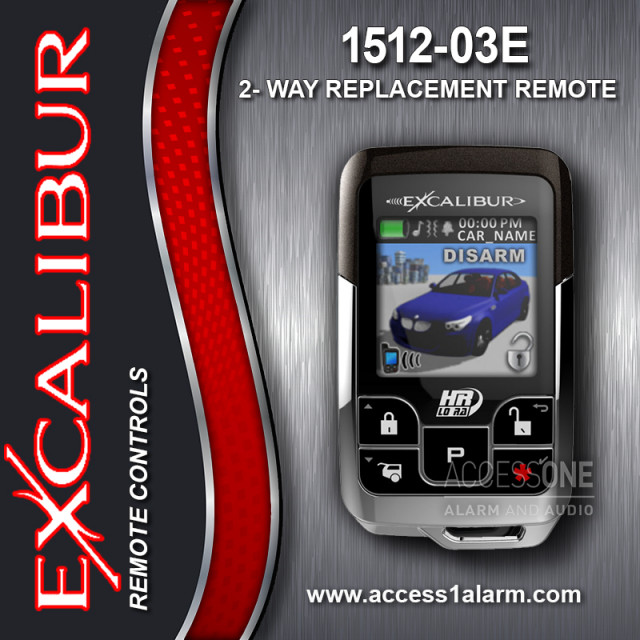 Excalibur 1512 2-Way 1-Mile Range Color LCD Remote Control